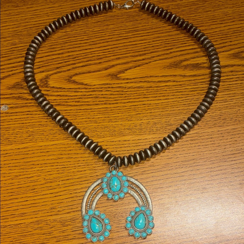 Turquoise Pendant Statement Necklace - Women Jewelry